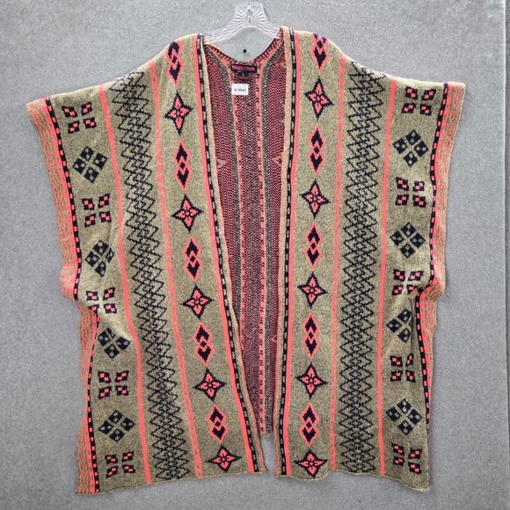 Rock & Roll Cowgirl Women Sweater Large Pink Geometric Aztec Southwestern Dolman